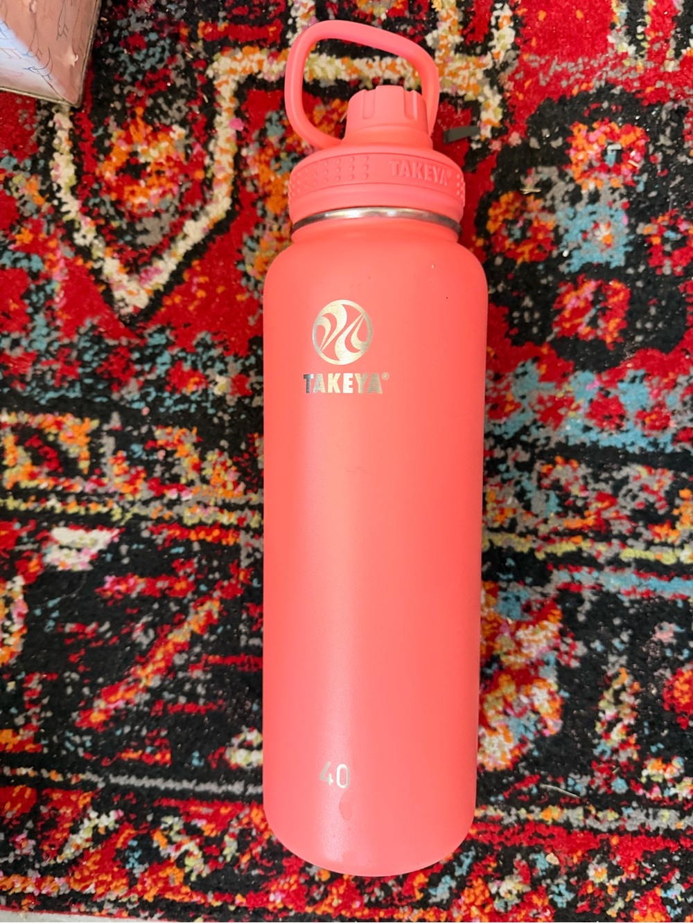 Takeya Coral Pink Insulated Water Bottle - 40 oz
